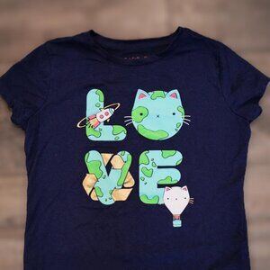 LOVE Earth Day Girls T-shirt S(6/6X)